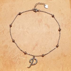 NEW Sterling "P" Anklet or Bracelet